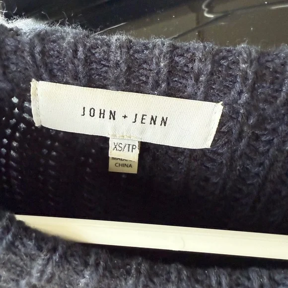 John + Jenn Midnight Blue Crew Neck Sweater - Picture 3 of 4